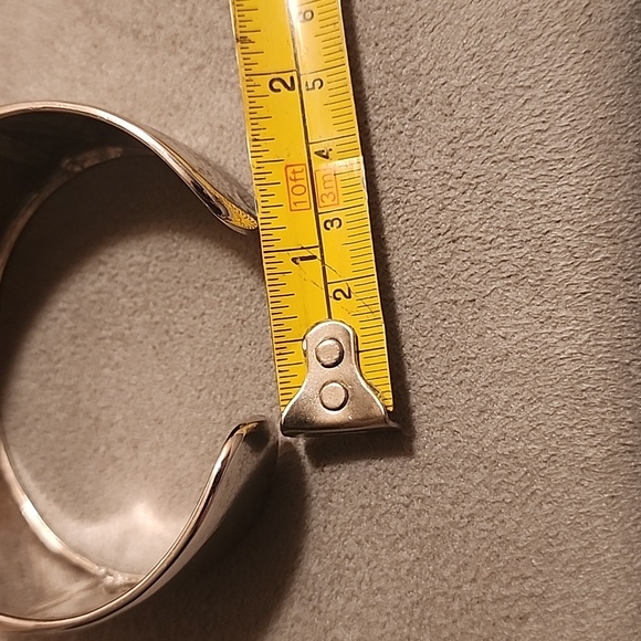 Designer Sterling Silver Cuff Bracelet 3D Gallery Heavy Scroll Hearts heart - Picture 10 of 14